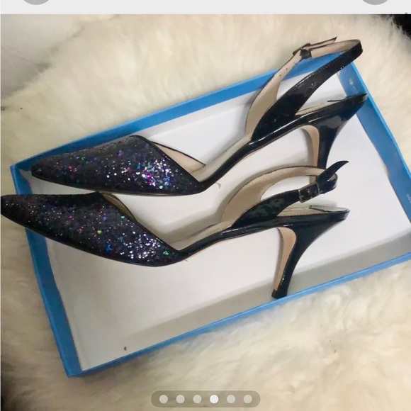 Boden Black Glitter Women's Heels size 42 - Picture 2 of 6